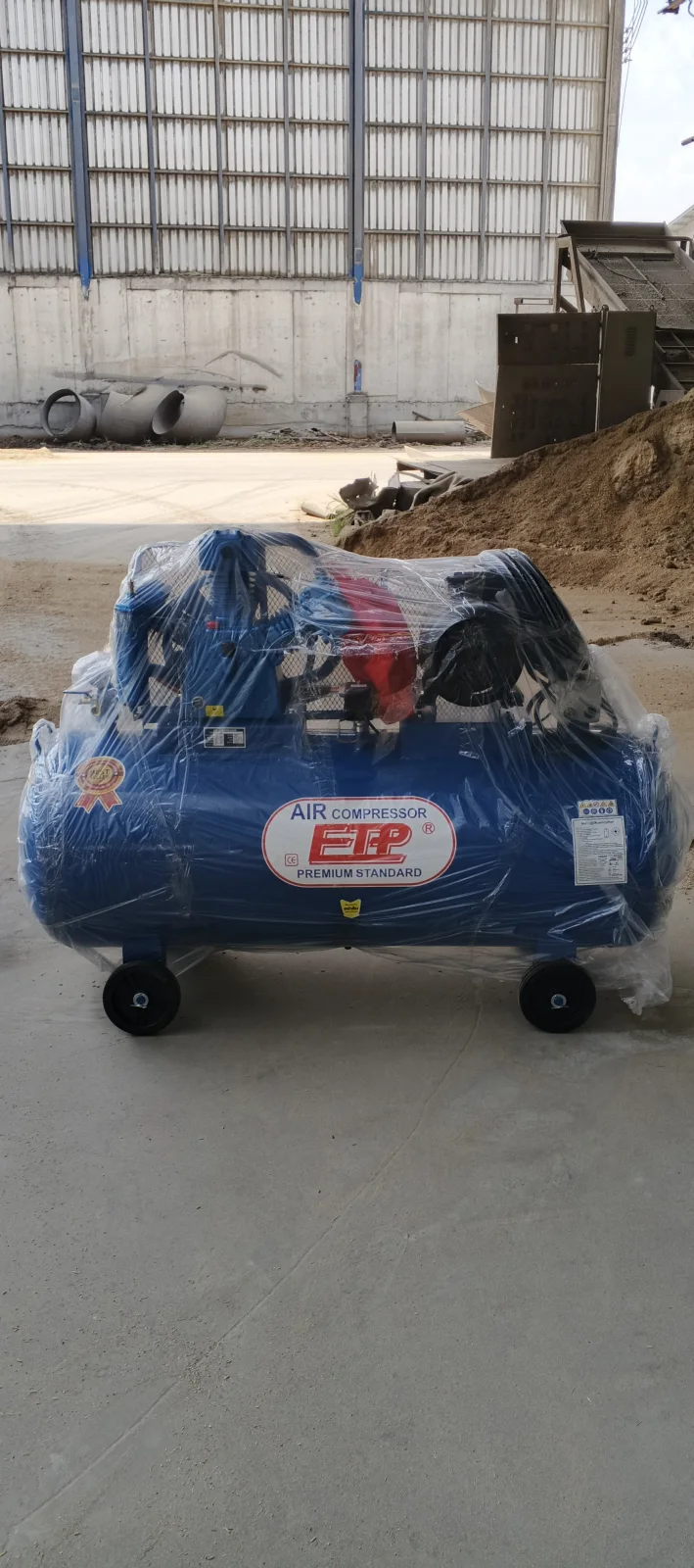 ภาพส่งมอบ ปั๊มลมสายพาน ETP ขนาด 380 ลิตร มอเตอร์ 7.5HP รุ่น HTA-80 (16Bar) (ระบบไฟ 380V) จังหวัดสระบุรี รูปที่ 1
